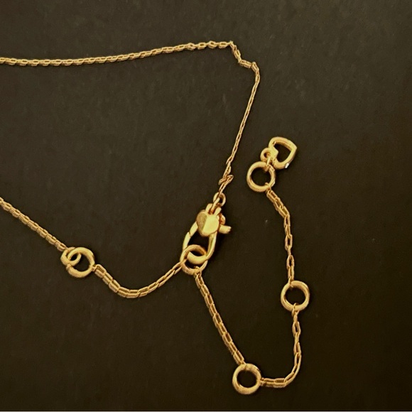 NWOT Kate Spade Saturday Duo Prong Pendant Necklace. Color: Gold - Picture 4 of 4